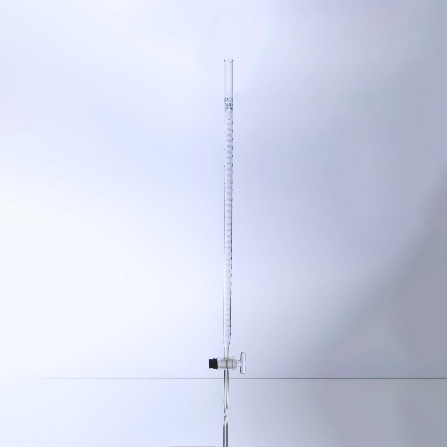 Burette, Class A, Glass Key, 25 mL, 0.1 mL Graduation