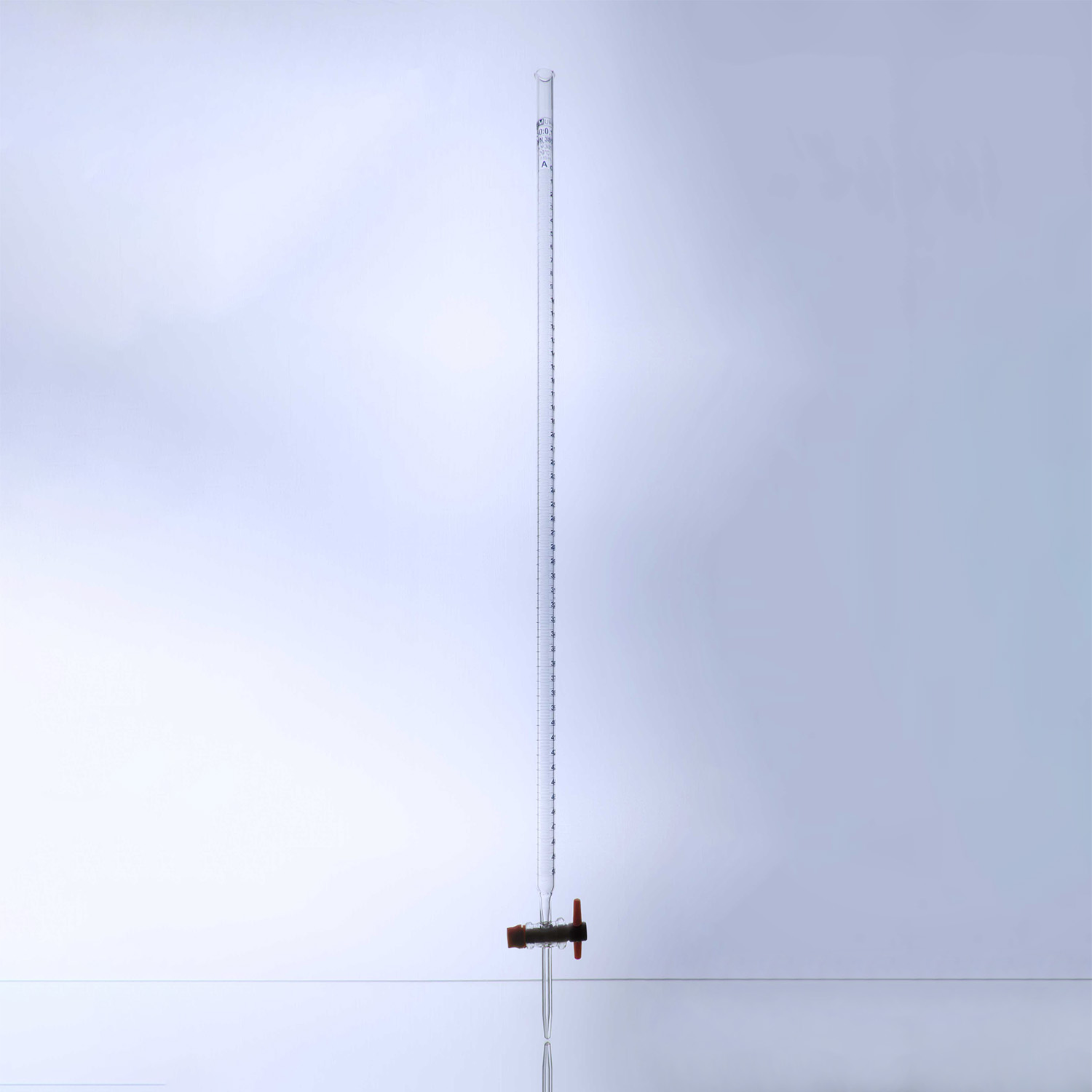 Burette, Class A, PTFE Key, 50 mL, 0.1 mL Graduation