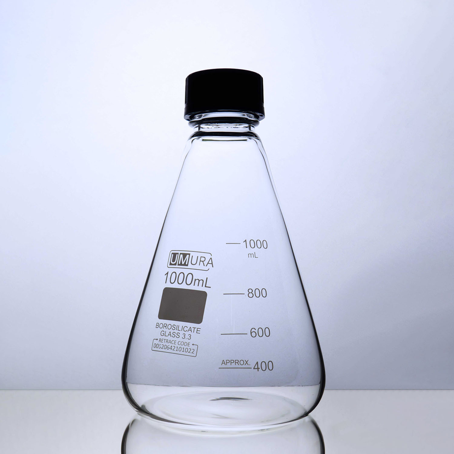 Erlenmeyer Flask, GL-45 Screw Cap, 1000 mL